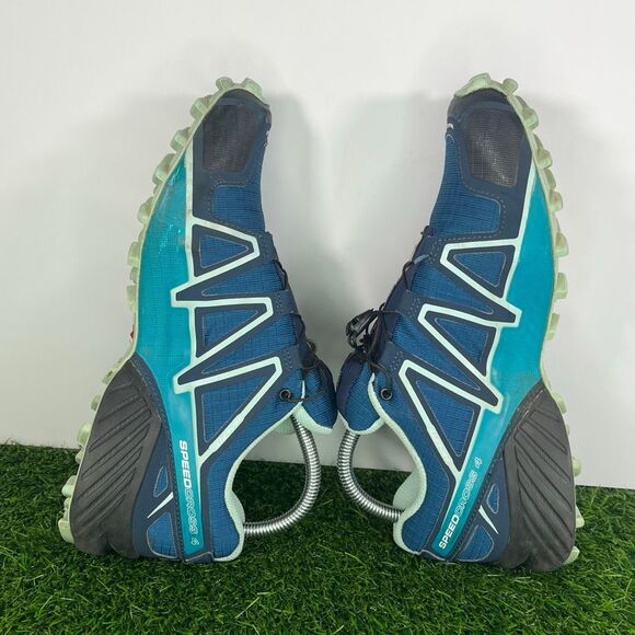 Salomon Speedcross 4 Women’s Shoes Blue Aqua Trail Running Outdoor size 8.5 - Picture 6 of 8